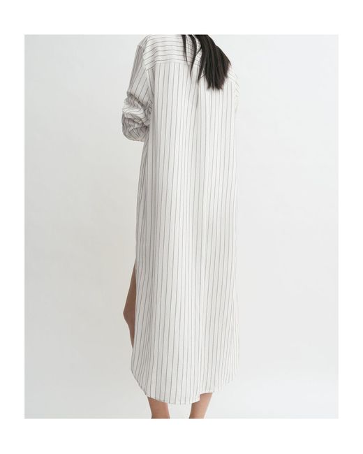 Totême White Totême Long-Sleeved Striped Shirt