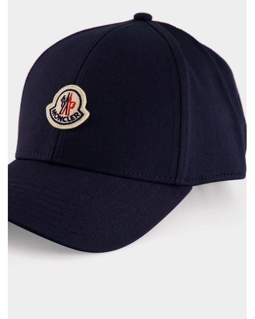 Moncler Blue Baseball Cap for men