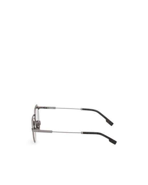 Zegna White Geometric-Frame Sunglasses for men