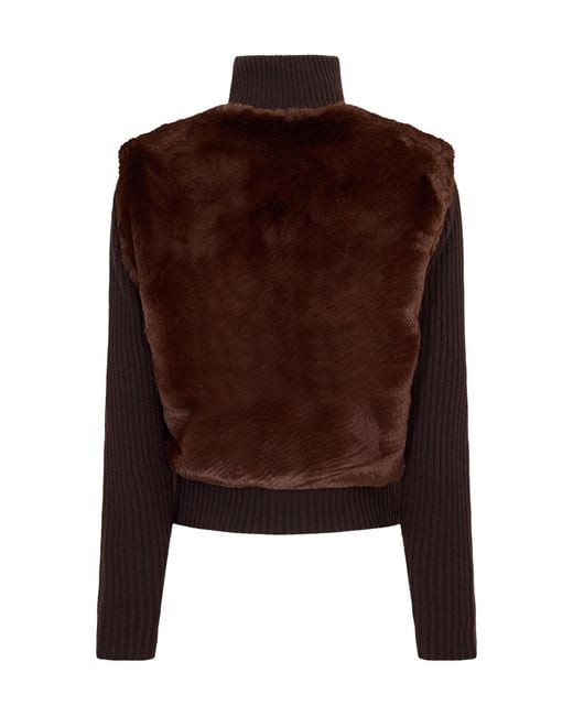 Moose Knuckles Brown Simple Knitted Sweater