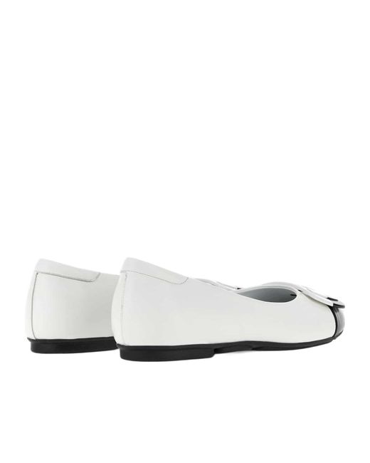 Hogan White H661 Ballerina Shoes