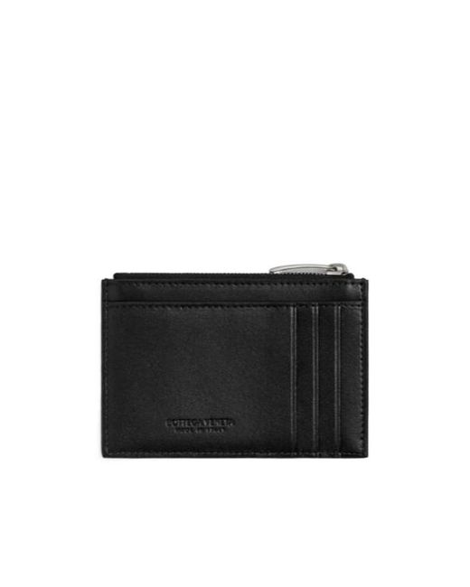 Bottega Veneta Black Cassette Zipped Card Case for men