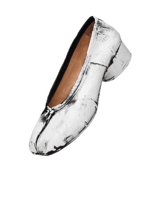 Maison Margiela White Tabi New Slip-On Ballerina Shoes