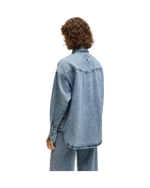 Boss Blue Pointcollar Denim Longsleeve Shirt