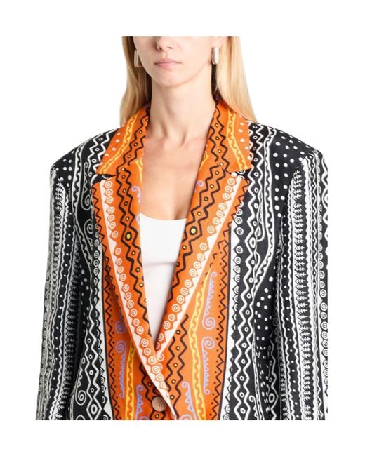 Farm Rio Black Single-Breasted Suit Jacket