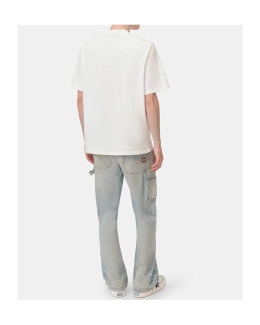 Amiri Gray Distressed Lightweight Carpenter Jeans for men