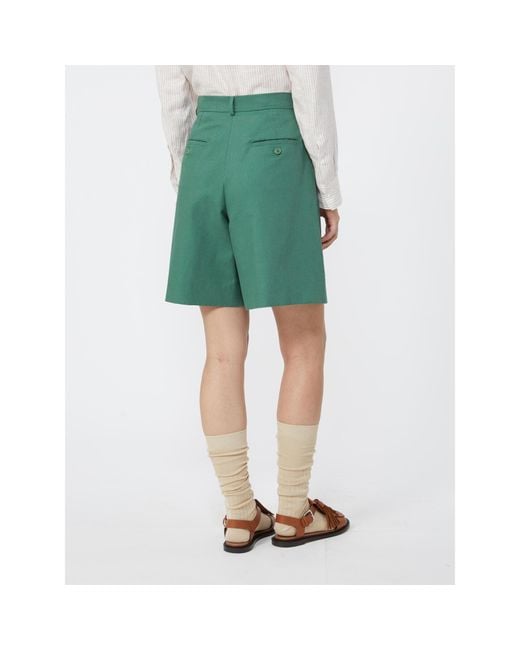 Weekend by Maxmara Green Wkdecuba High-Waist Shorts