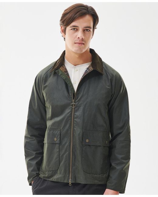 Barbour Blue Bedale Corduroy-Collar Short Jacket for men