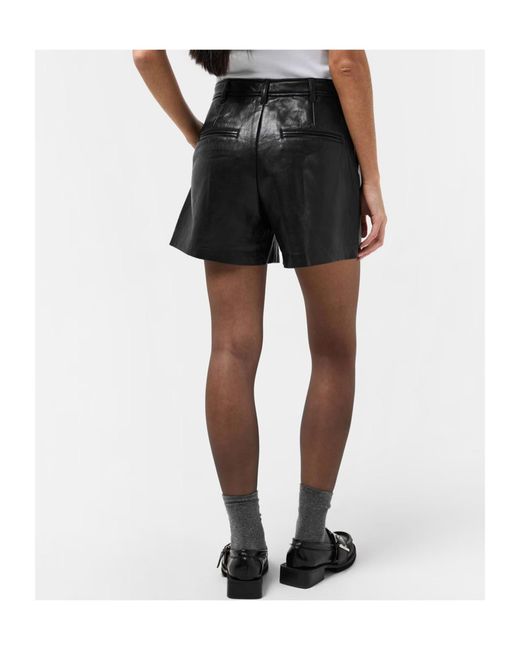 Anine Bing Black Belt Loop Shorts