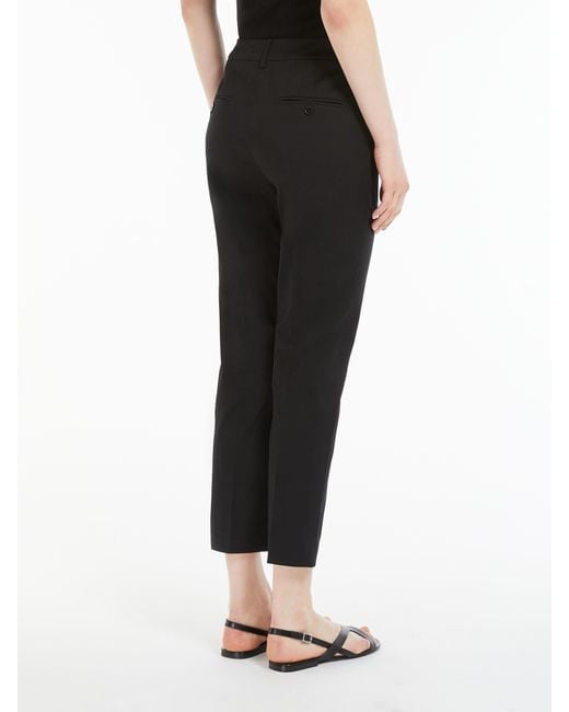 Weekend by Maxmara Black Slim-Fit Stretch Cotton Pants