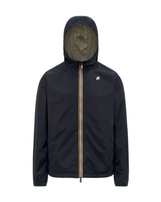 K-Way Blue Packable Hooded Jacket
