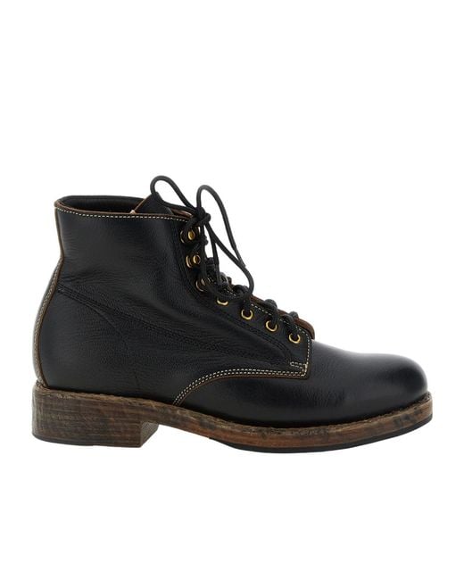 Visvim Black Lace-Up Boots for men