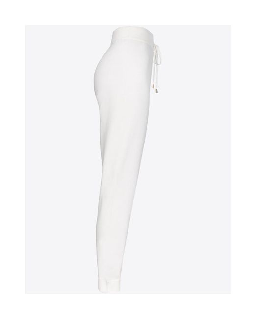 Pinko White Drawstring Fleece Joggers