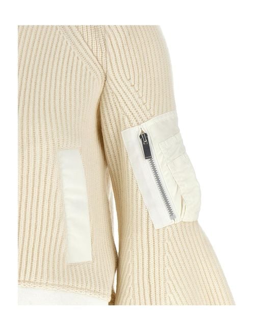Sacai Natural Twill Knit Blouson