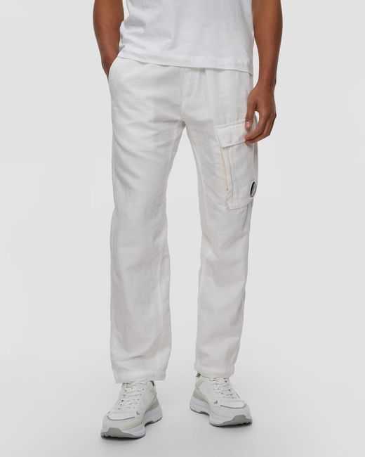C P Company Gray Boxy Lens Cargo Pants for men
