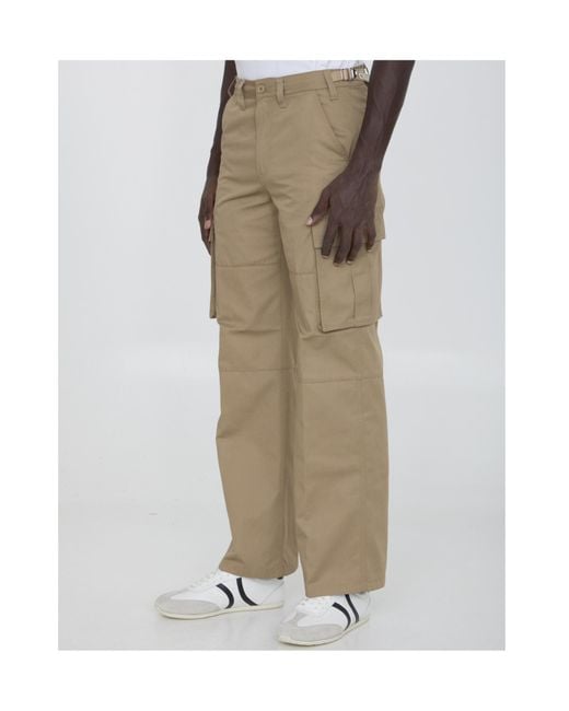 Céline Natural Technical Cotton Cargo Trousers for men