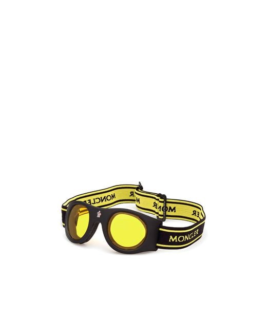 Moncler Yellow Eyewear Shield Mountaineering Goggles for men