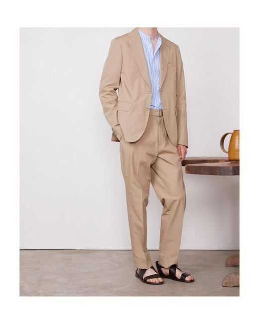 Officine Generale White Officine Générale Mid-Rise Tailored Pants for men
