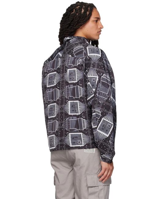 BBCICECREAM Black Printed Casual Jacket for men