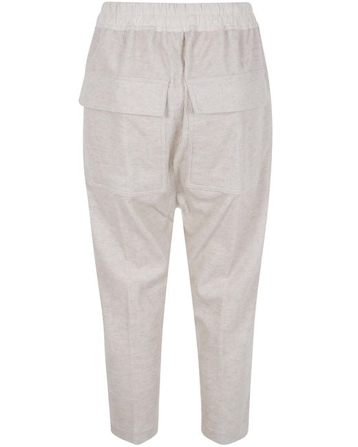 Rick Owens Gray Drawstring Pocket Trousers