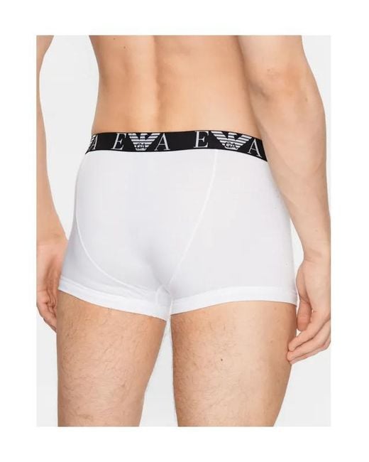 Emporio Armani White Logo-Print Boxers Set for men