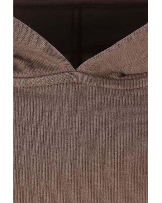 Rick Owens Brown Oversized Drawstring Hoodie for men
