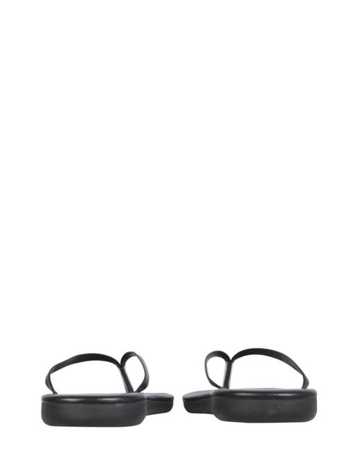 Ancient Greek Sandals Black Saionara Leather Flip Flops