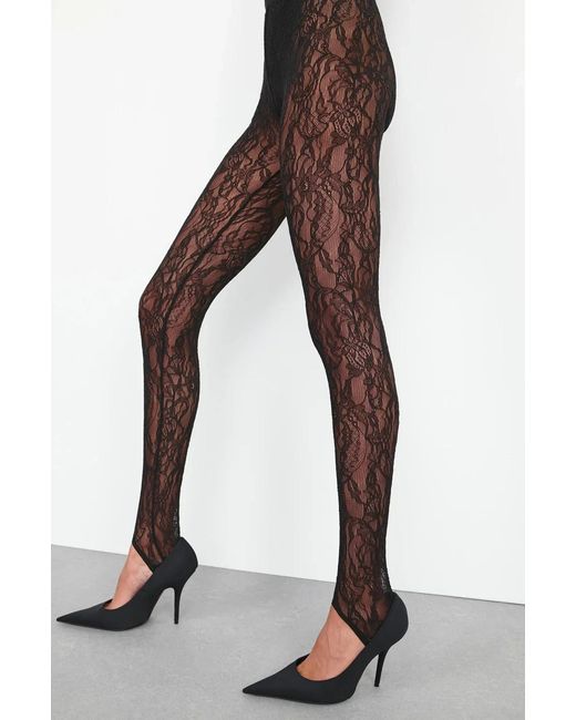Wardrobe NYC White Lace Stirrup Leggings