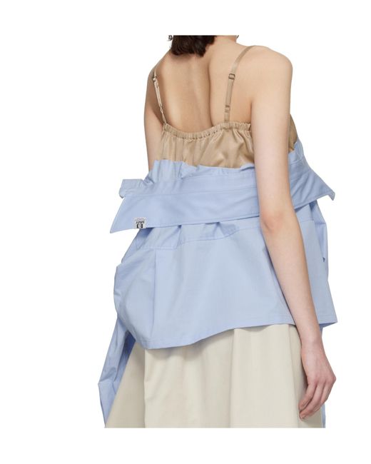 Maison Mihara Yasuhiro Blue Shirt Top