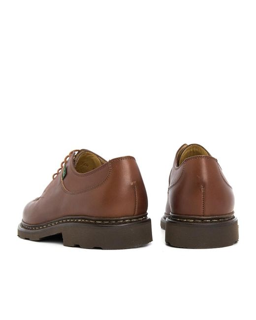 Paraboot Brown Lace-Up Dress Shoes for men
