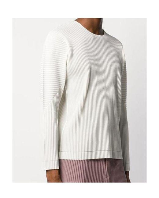 Versace White Pleated T-Shirt for men