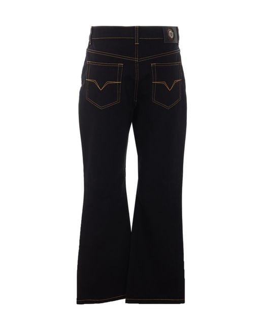 Versace Black Belt-Loop Jeans