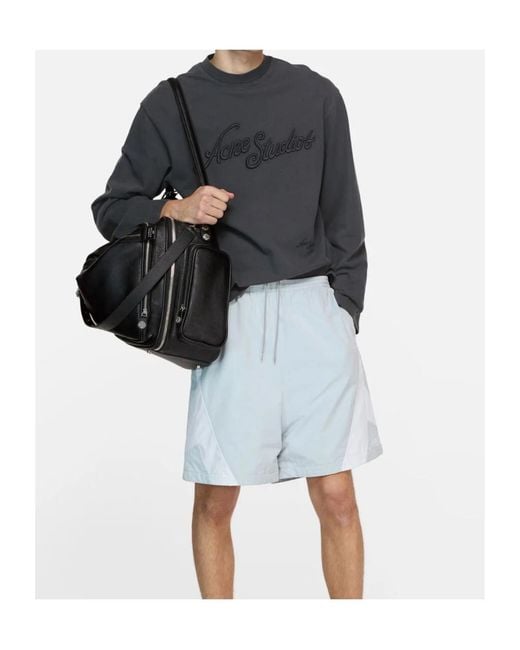 Acne Gray Logo Long-Sleeve T-Shirt for men
