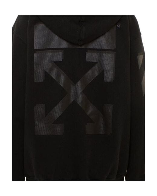 Off-White c/o Virgil Abloh Black Logo Drawstrings Hoodie