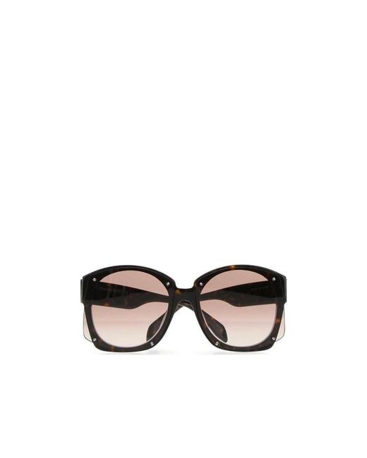 Alexander McQueen Multicolor Tortoiseshell-Effect Oversized-Frame Sunglasses for men