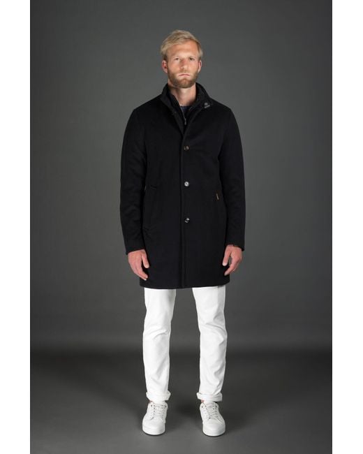 Moorer Blue Bond-Fur-Le Padded Coat for men