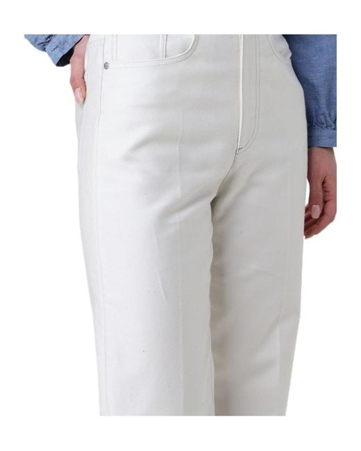 A.P.C. Blue High-Rise Straight-Leg Jeans