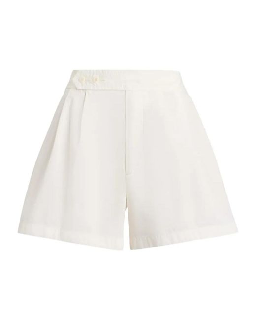 Polo Ralph Lauren White Pleated Short