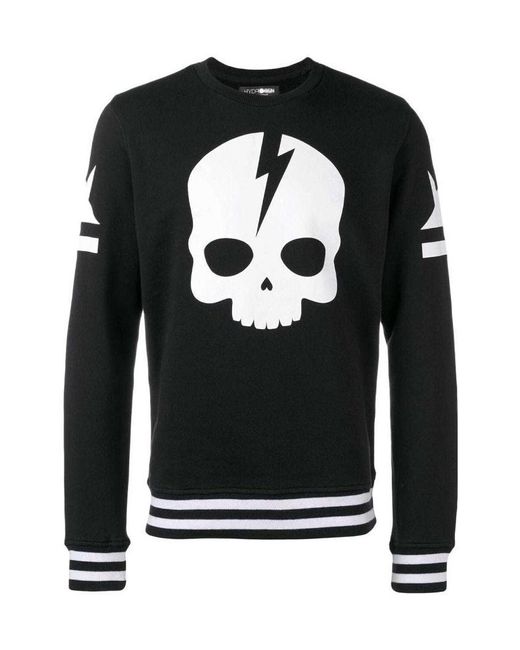 Hydrogen Black Printed Sweater for men