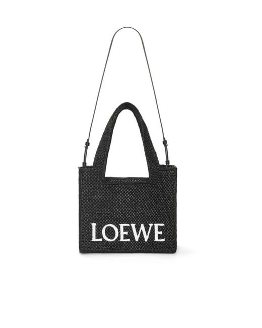 Loewe Black Font Medium Tote Bag