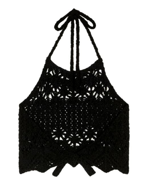 Alanui Black Braided Suspenders
