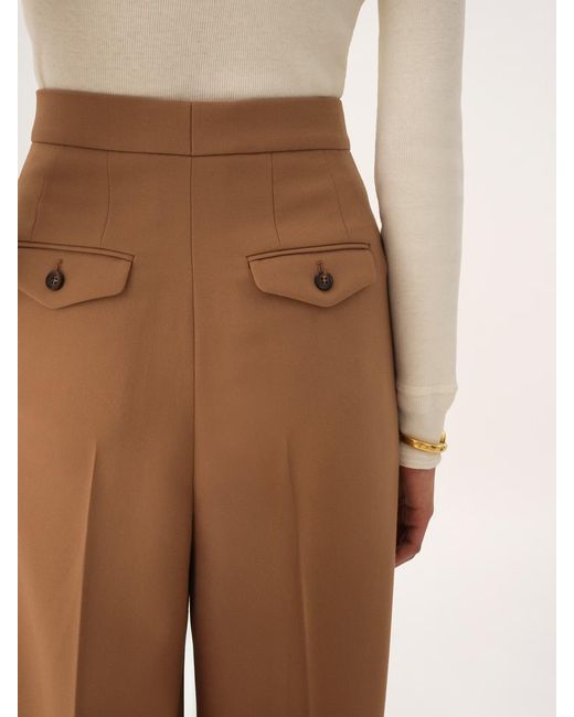 Chloé Natural Flap-Pockets Trousers