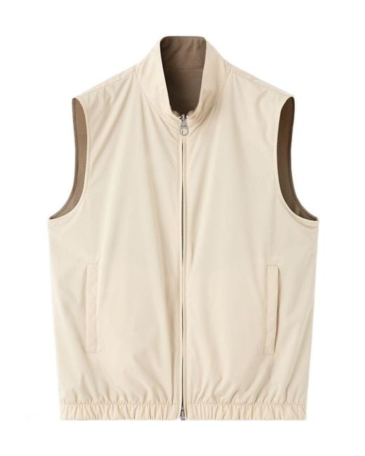 Loro Piana Natural Zipped Reversible Gilet for men