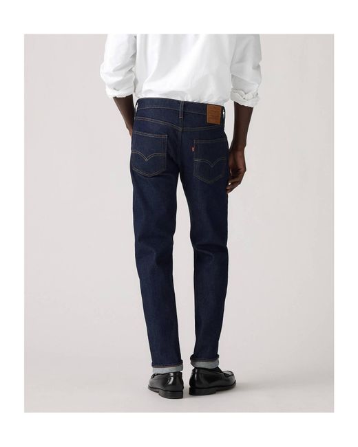 Levi's Blue 502 Taper Selvedge Jeans for men