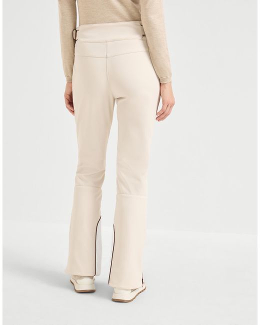 Brunello Cucinelli Natural Belt-Loops Trousers