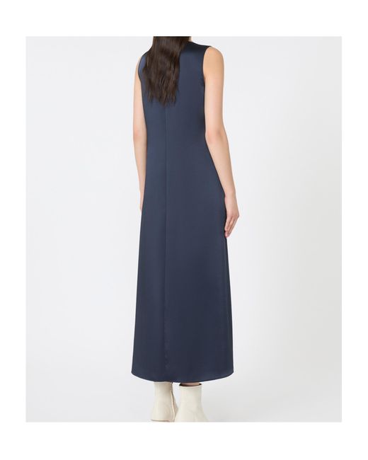 Weekend by Maxmara Blue V-Neck Sleeveless Dress