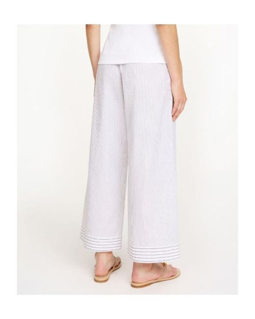 By Malene Birger White Mirabello Striped Trousers