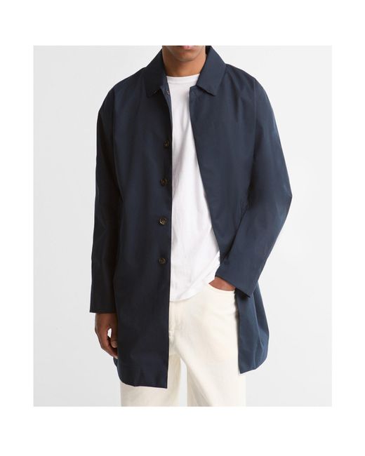 Barbour Blue Single-Breasted Mid-Length Utility Jacket for men