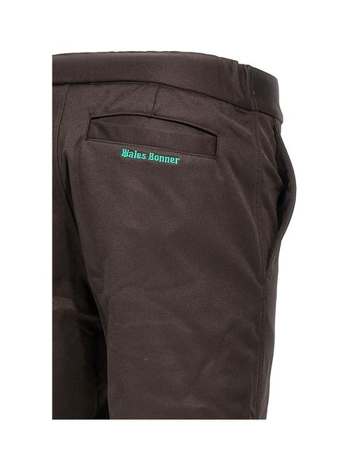 Adidas by Wales Bonner Gray Adidas By Wales Bonner Logo Detailed Straight Leg Trousers for men
