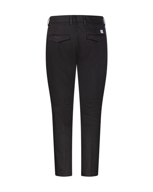 Department 5 Black Stretch-Cotton Trousers for men